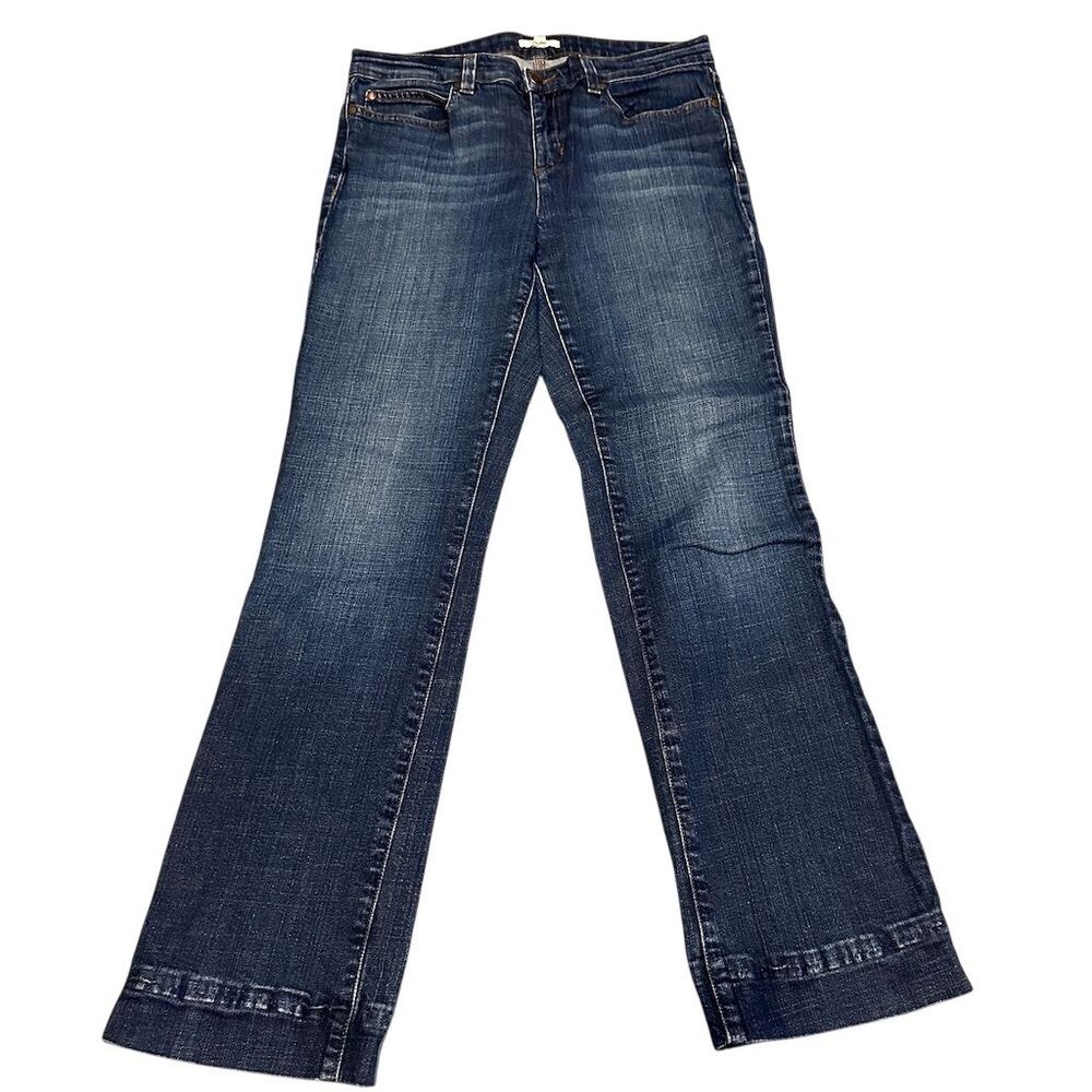 Eileen Fisher Women's Blue Bootcut Jeans Medium Wash Stretch Fit Size 8